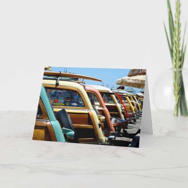 Träig bilar på hamnplatsen på Santa Cruz Kort (Framsida)