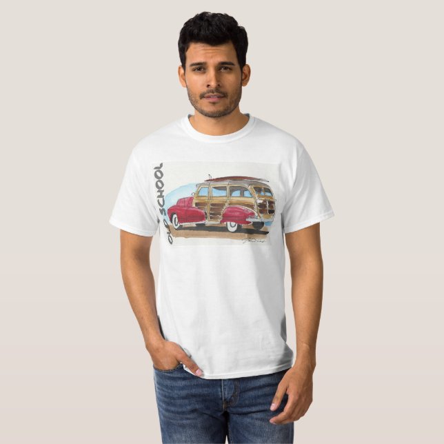 Träig klassiker, old school: Stillahavs- T-shirt (Hel framsida)