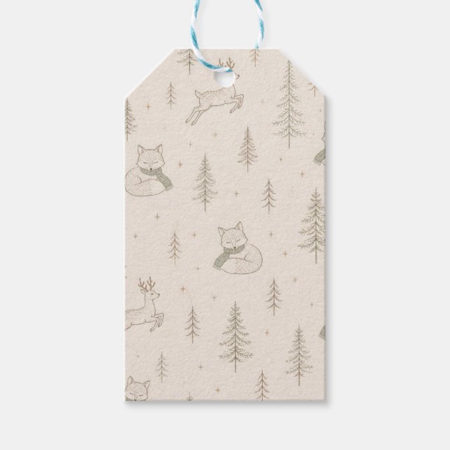 Träiga Vänner Julpresentkort Presentetikett (Framsidan)