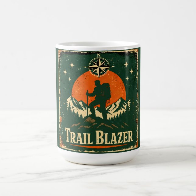 Trail Blazer – Vildmarks Pionjär Vandrare Kaffemugg (Center)