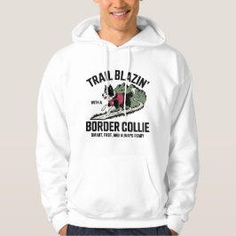 Trail Blazin’ Gräns Collie Äventyr Design Hoodie