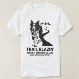 Trail Blazin’ Gräns Collie Äventyr Design T Shirt