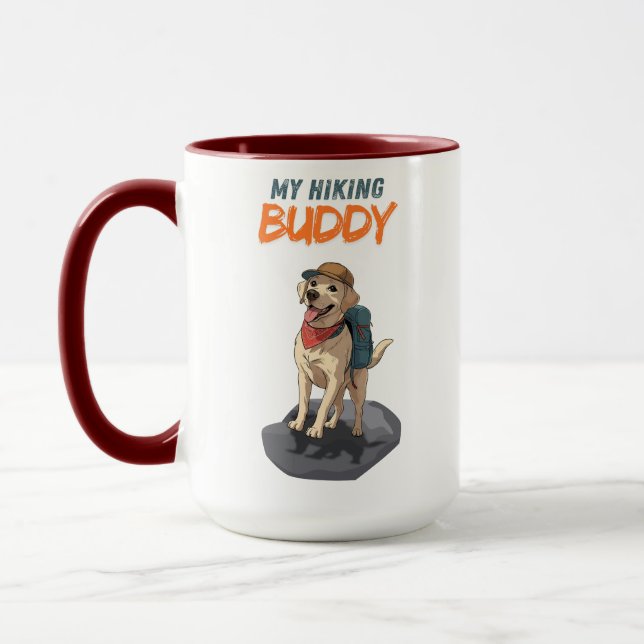 Trail Buddy – Hiking Labrador Adventure Mugg (Vänster)