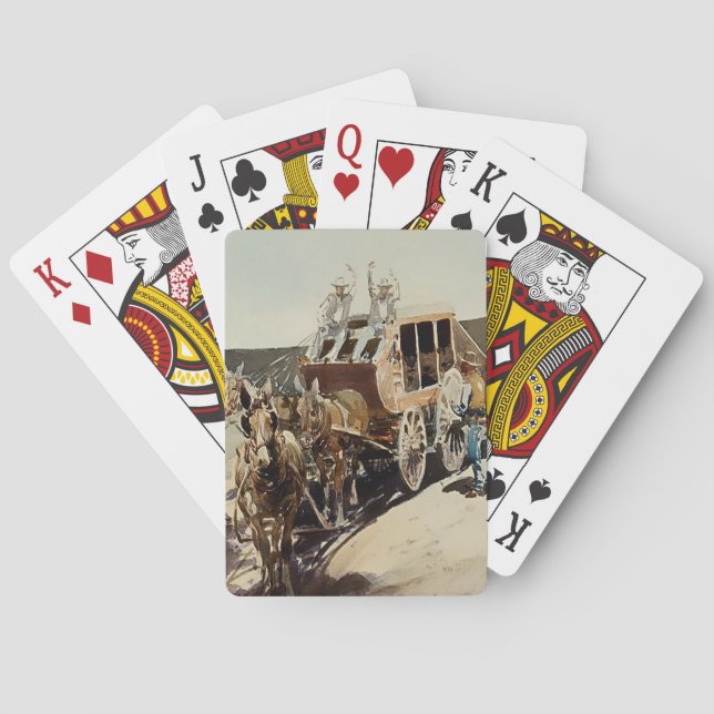 "Trail Drive" Western Art av Edward Borein Casinokort (Baksidan)