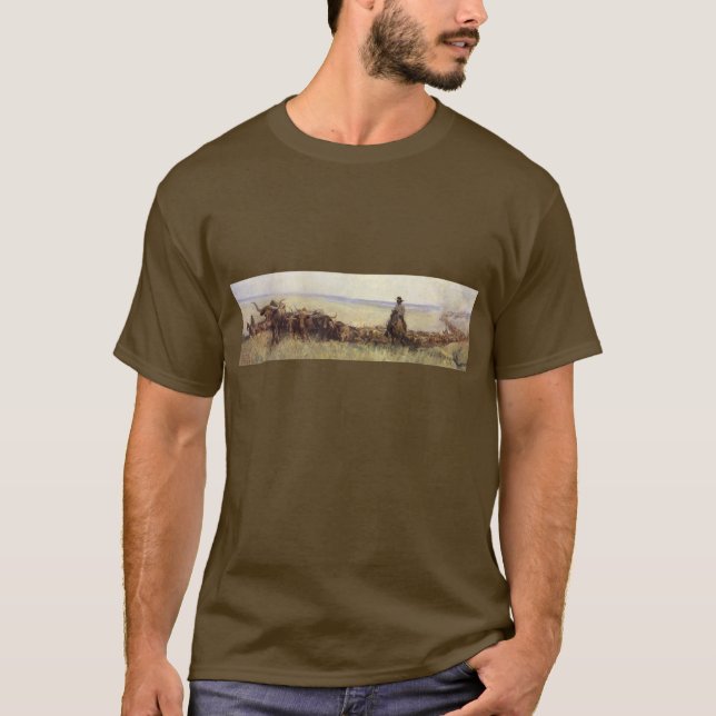 Trail Herd till Wyoming av WHD Koerner T-shirt (Framsida)