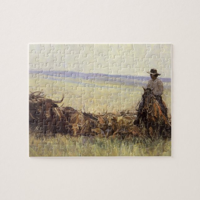 Trail Herd to Wyoming av WHD Koerner Pussel (Horisontell)