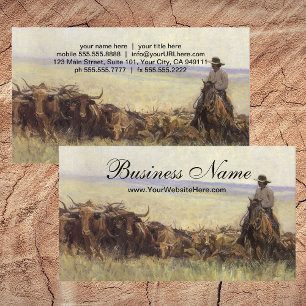 Trail Herd to Wyoming by WHD Koerner Visitkort