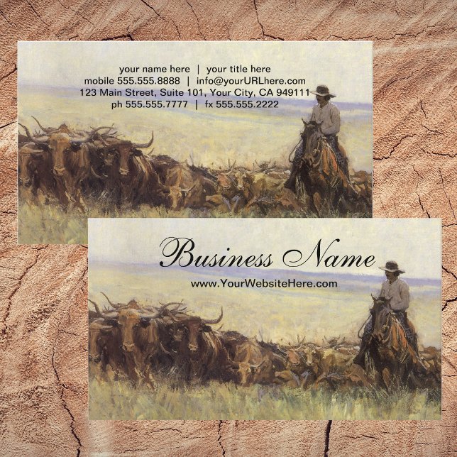 Trail Herd to Wyoming by WHD Koerner Visitkort (Skapare uppladdad)