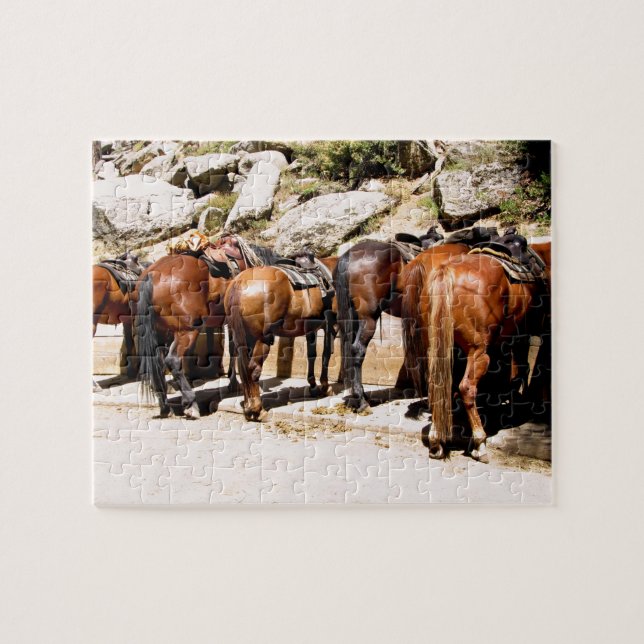 Trail Horses Puzzle Pussel (Horisontell)