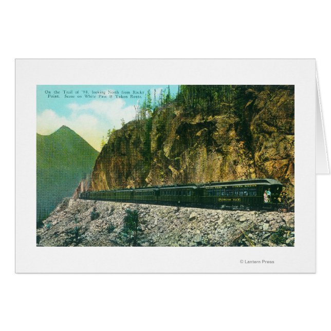Trail norr om Rocky Point, White Pass & Yukon Hälsningskort (Framsidan Horizontal)