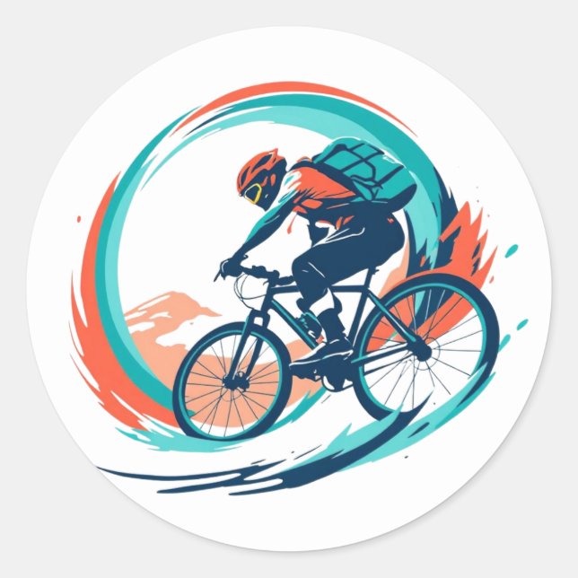 Trail Rider Runt Klistermärke (Framsida)