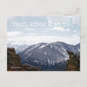 Trail Ridge Road Colorado Highway 1957 Retro Vykort
