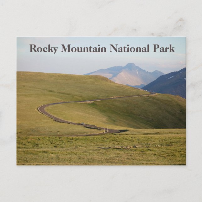 Trail Ridge Rocky Mountain National Park-vykort Vykort (Framsida)