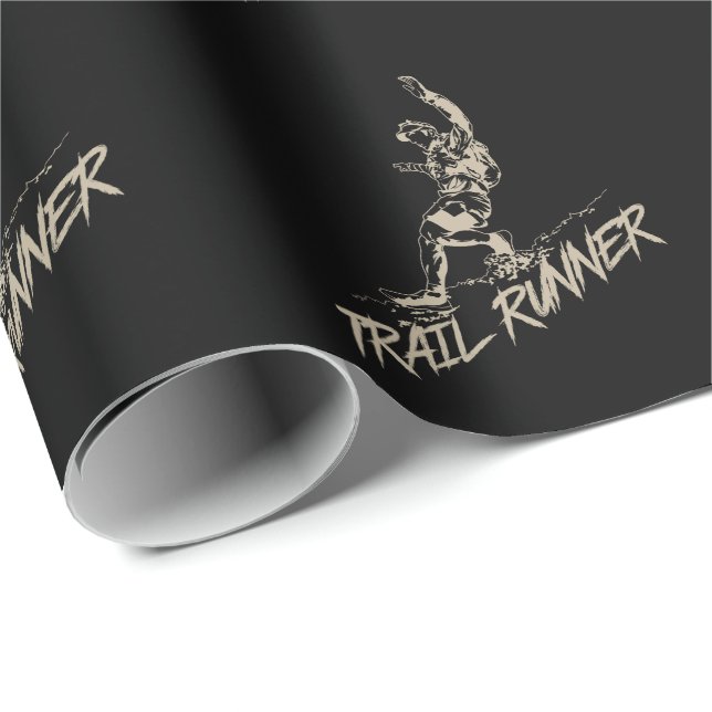 Trail Runner Joggen am Berg Presentpapper (Rullad Hörn)