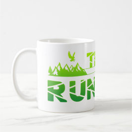 Trail Running Adler Berge Wald Schuhe Profil grün Kaffemugg