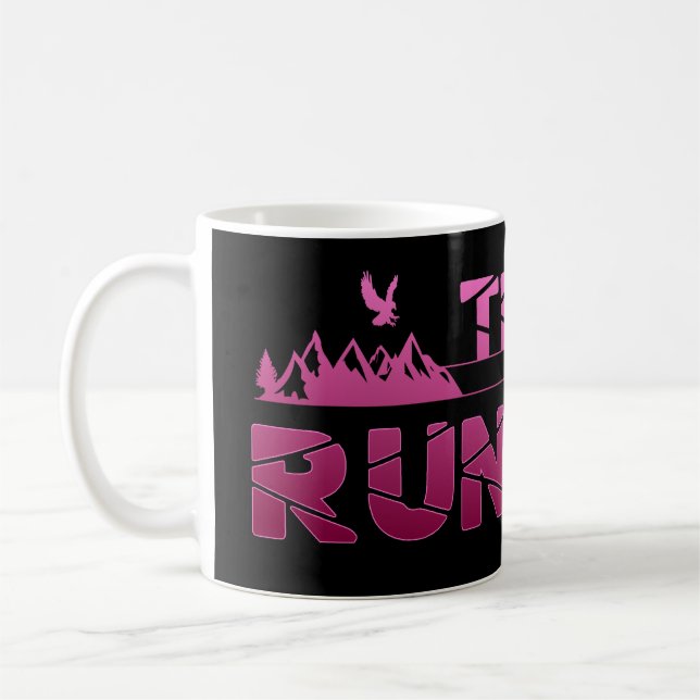 Trail Running Adler Berge Wald Schuhe Profil pink Kaffemugg (Vänster)