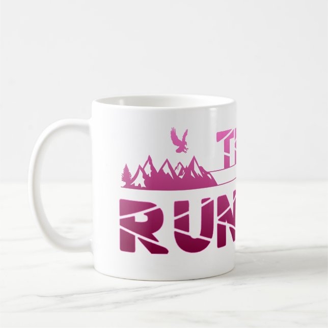 Trail Running Adler Berge Wald Schuhe Profil pink Kaffemugg (Vänster)