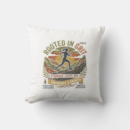 Trail Running Motivation Retro Graphic. Kudde