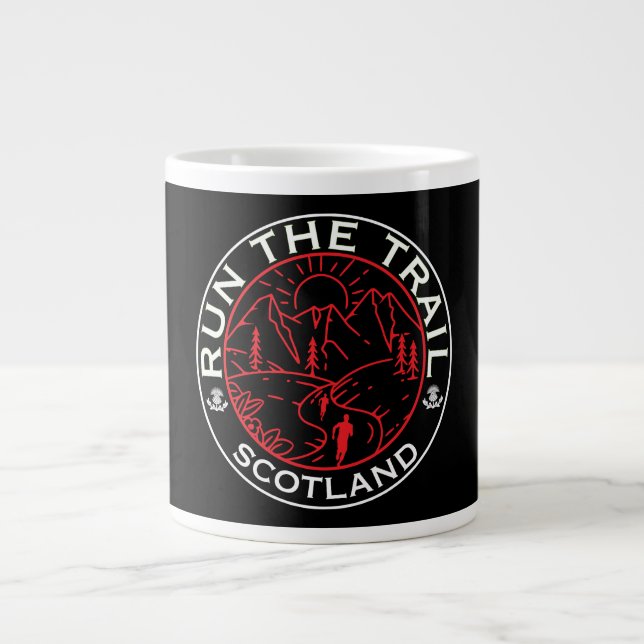 Trail Running Scotland Jumbo Mugg (Framsidan)