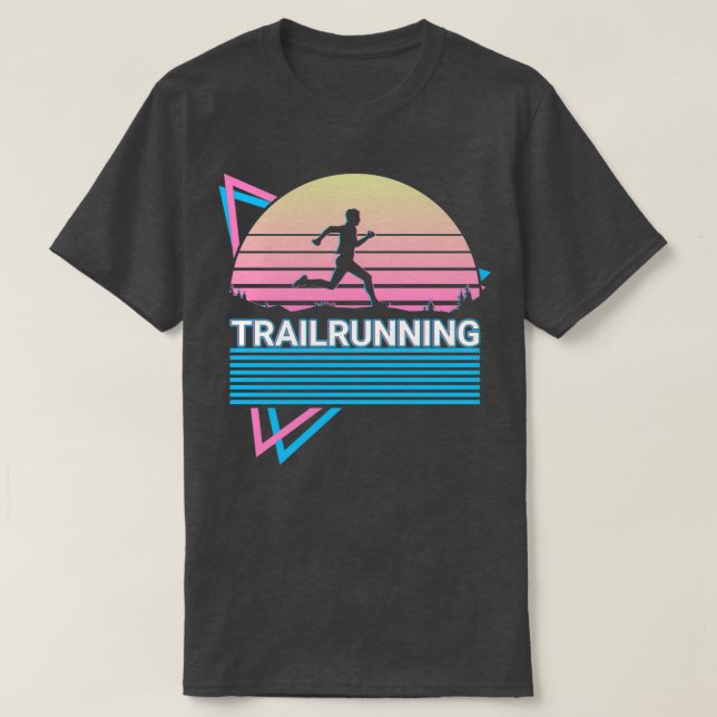 Trail Running Trail Runner Retro Gift T Shirt (Design framsida)