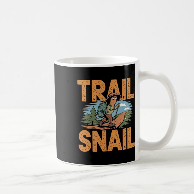 Trail Snigel - Lustigt Hiker Pun Hiking-citat Kaffemugg (Höger)