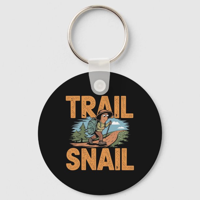 Trail Snigel - Lustigt Hiker Pun Hiking-citat Nyckelring (Framsida)