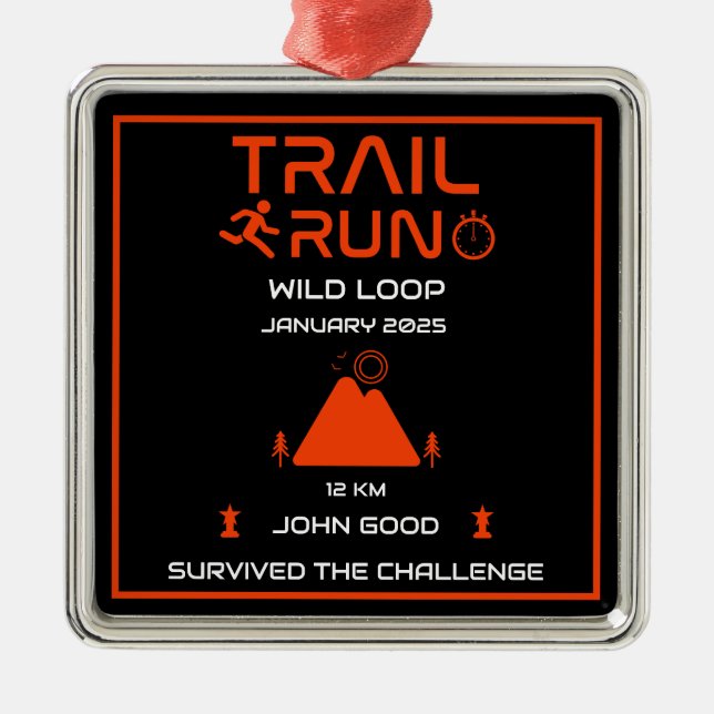 Trail Springa Competition Award Julgransprydnad Metall (Framsidan)