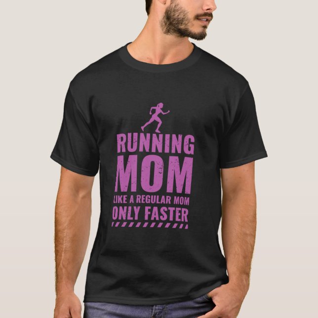 Trail Springer Funny Fitness Running Marathon Mamm T Shirt (Framsida)
