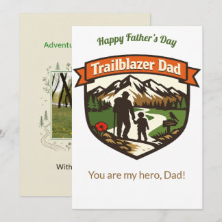 Trailblazer Dad Customizable Father's Day Julkort