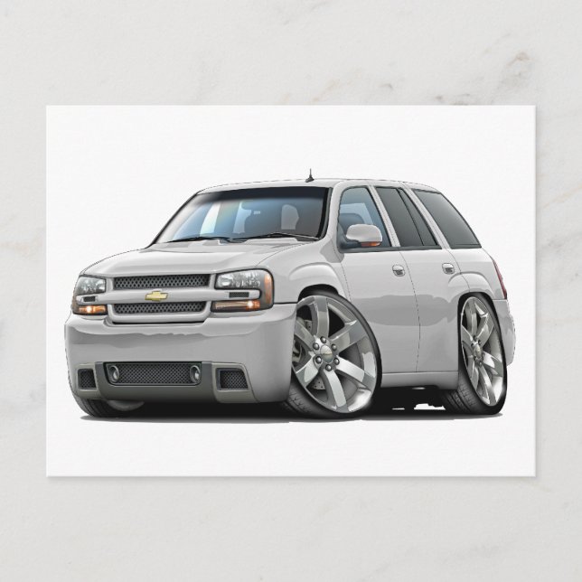 Trailblazer White Lastbil Vykort (Framsida)