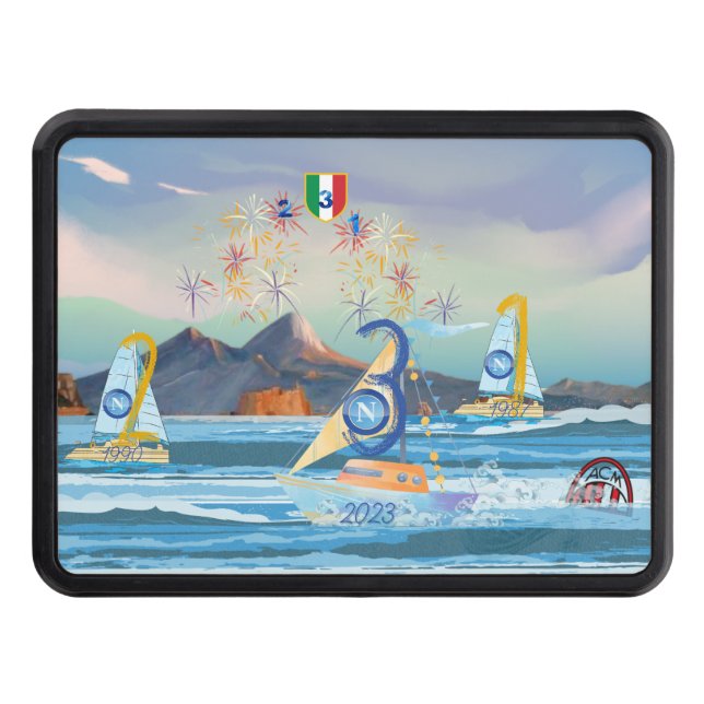 Trailer Hitch commemorativa scudetto Napoli 202 Dragkroksskydd (Framsidan)
