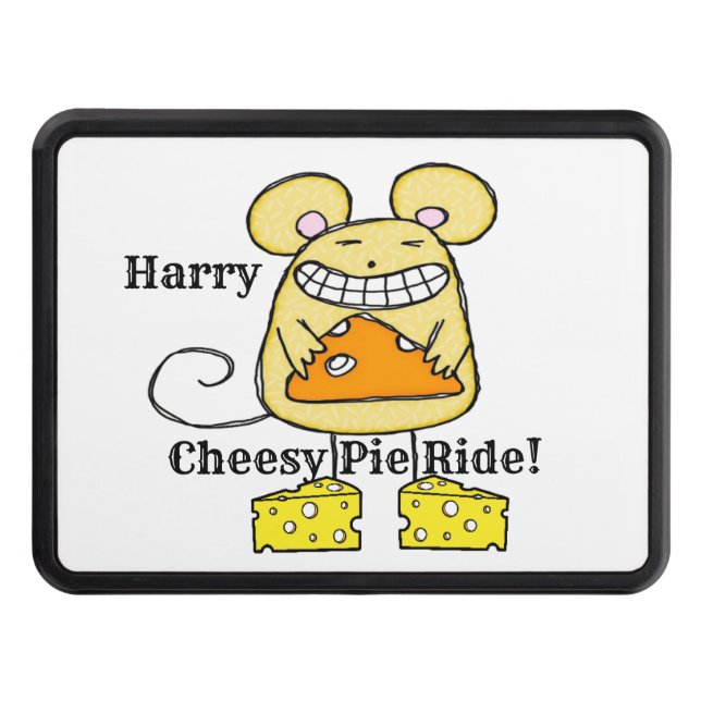Trailer Hitch Cover 2’ Mouse Pizza Cheese Ride Dragkroksskydd (Framsidan)