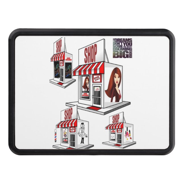 Trailer Hitch Cover 2’ Salon Barbershop Dragkroksskydd (Framsidan)
