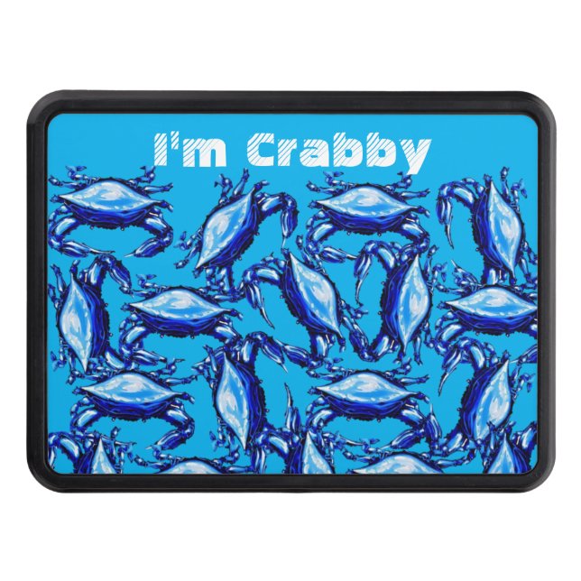 Trailer Hitch Cover 2-tums Blue Crabs Dragkroksskydd (Framsidan)