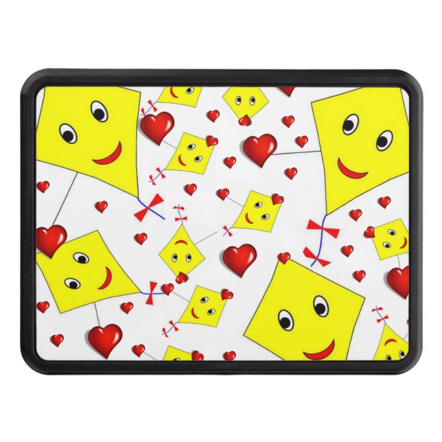 Trailer Hitch Cover 2-tums Gult Kites Dragkroksskydd (Framsidan)