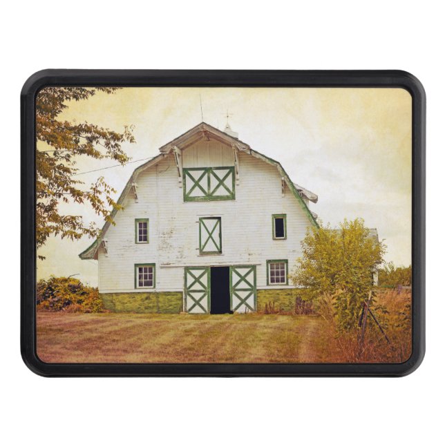 Trailer Hitch Sunset Barn Land Rustic Fält Hay Dragkroksskydd (Framsidan)