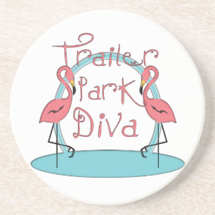 Trailer Park Diva Flamingo Underlägg