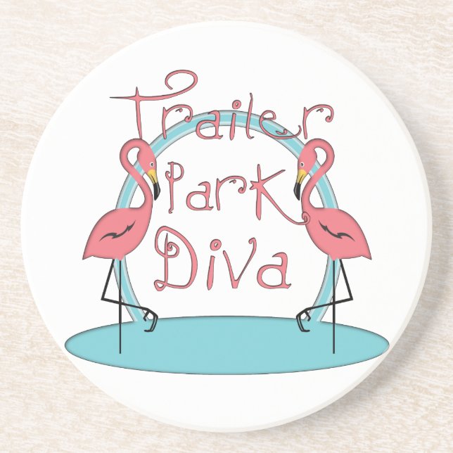 Trailer Park Diva Flamingo Underlägg (Framsidan)