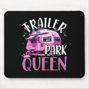 Trailer Park Drottning Rolig Camping Rosa Trailer Musmatta