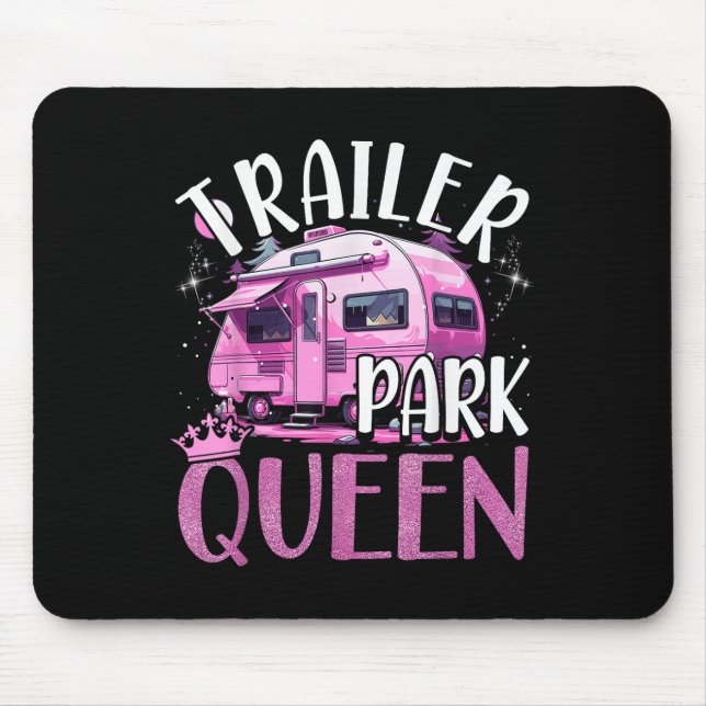 Trailer Park Drottning Rolig Camping Rosa Trailer  Musmatta (Framsidan)