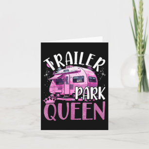 Trailer Park Queen Funny Camping Rosa Trailer Cara Kort