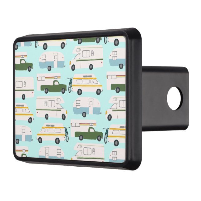 Trailer RV Vanlife Camping Mönster Dragkroksskydd (Vänster)