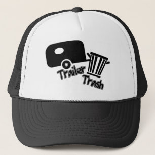 Trailerpark uppehälle!  Roliga släpsoporsymboler Keps