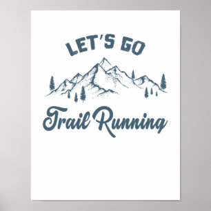 Traillauf Låt oss Go Trail Running Poster
