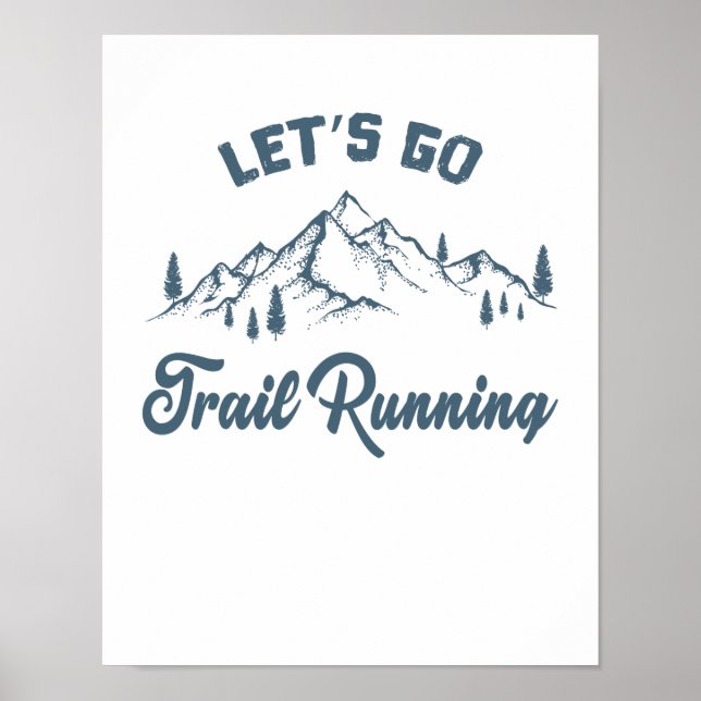 Traillauf Låt oss Go Trail Running Poster (Framsidan)