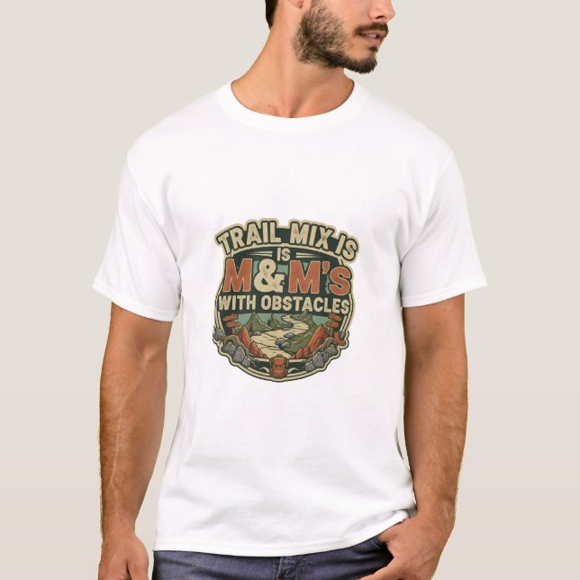 Trailmix är M&M's med hinder T Shirt (Framsida)