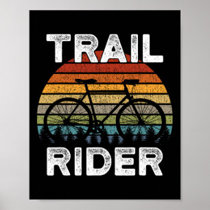 Trailryttare Mountainbike Åkande Cyklist Cykel Cyk Poster