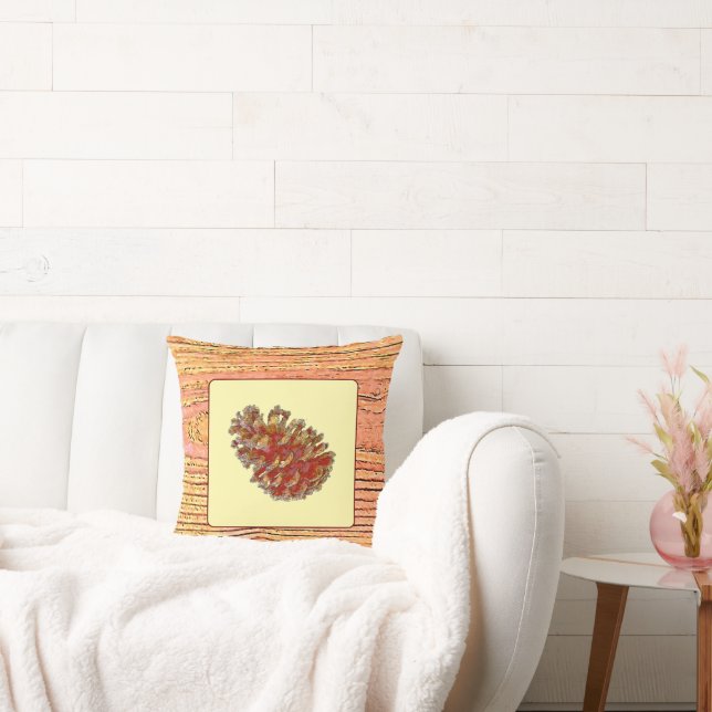 träimitation och pinekon kudde (Soffa)