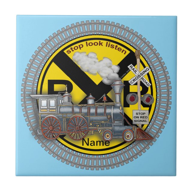 Train Crossing  Kakelplatta (Framsidan)