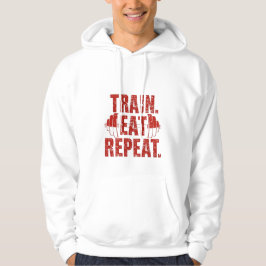 Train Eat Repeat Hoodie – Motivational Gym Hoodie